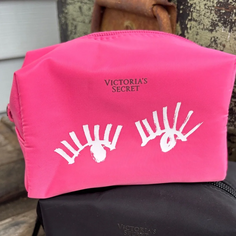Victoria's Secret Pink and Black Makeup Pouches